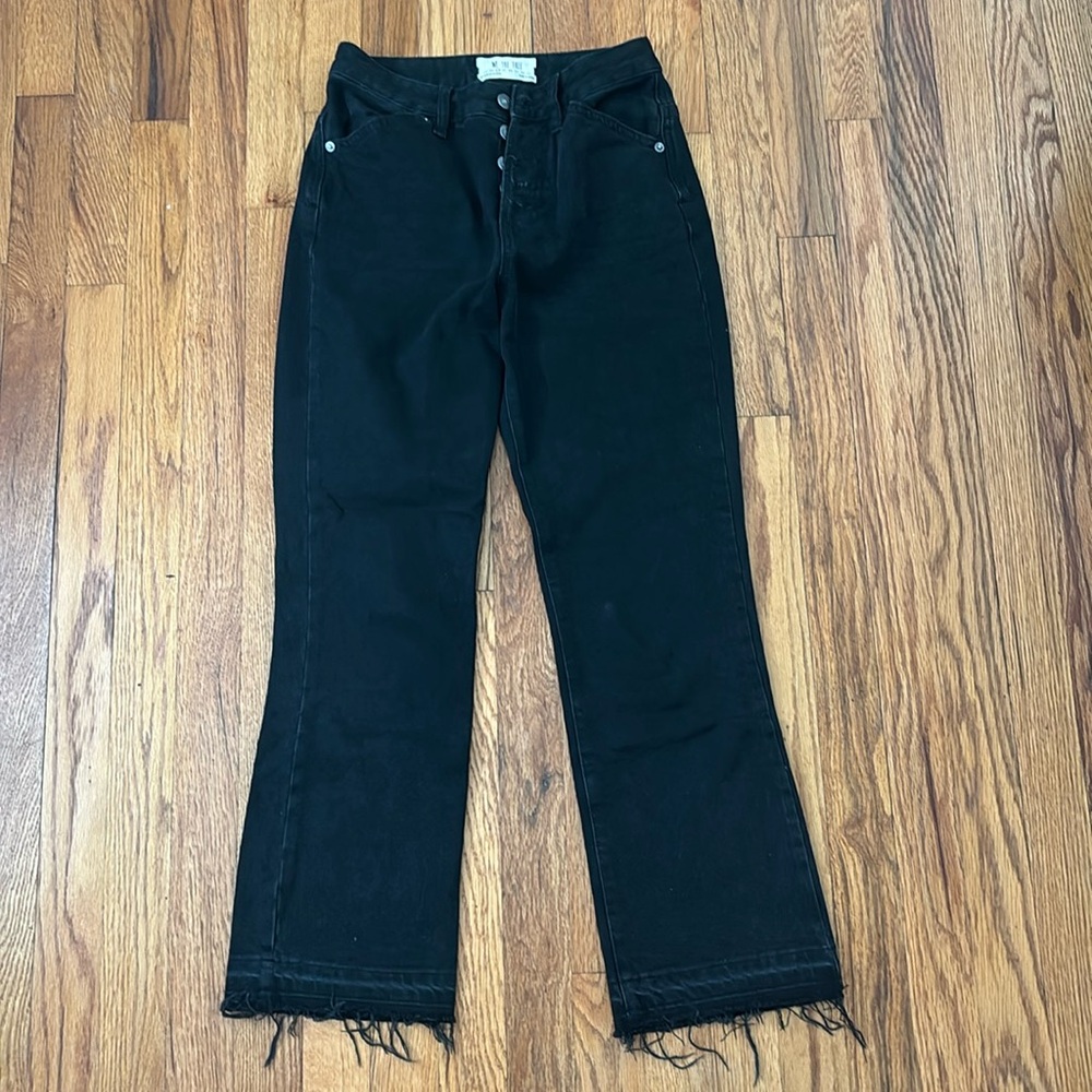 We The Free (by Free People) high waisted cropped black straight leg jeans